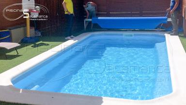 Instalacion de una piscina MAXI POOL   Dimensiones: 3 m. X 6,50 m.Profundidad: desde 1,40 m.